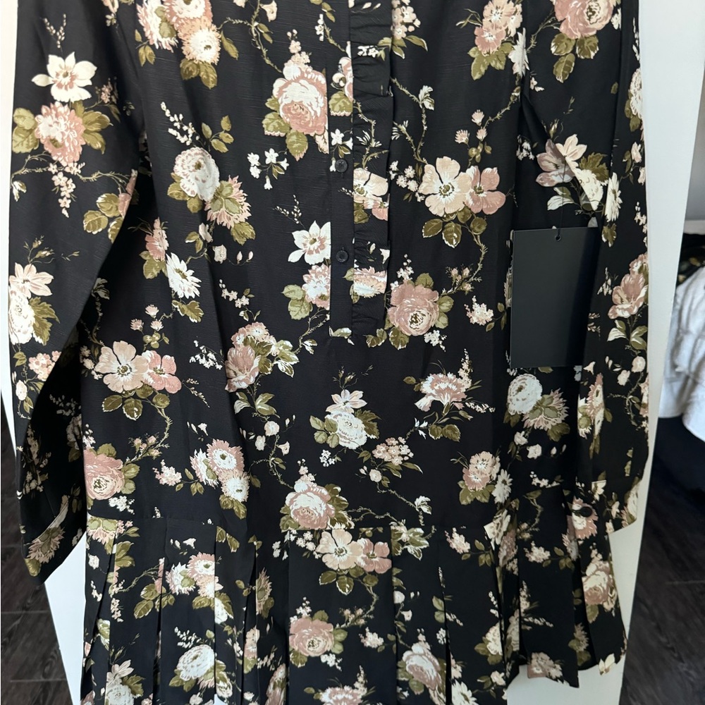 Floral Black Dress